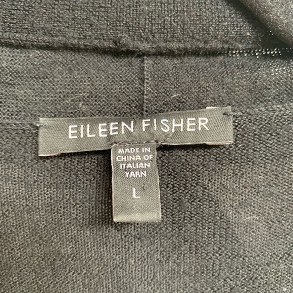 Eileen Fisher Open-Front Jersey Straight Cardigan - Picture 4 of 6